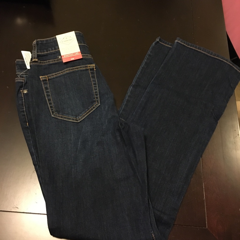 ST JOHNS BAY JEANS MID RIDE BOOTCUT 10T